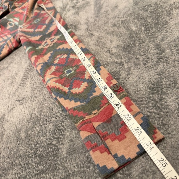 CUDDL DUDS COMFORTWEAR Women's Geometric Aztec Print Hooded Button Front Size M - Picture 7 of 7